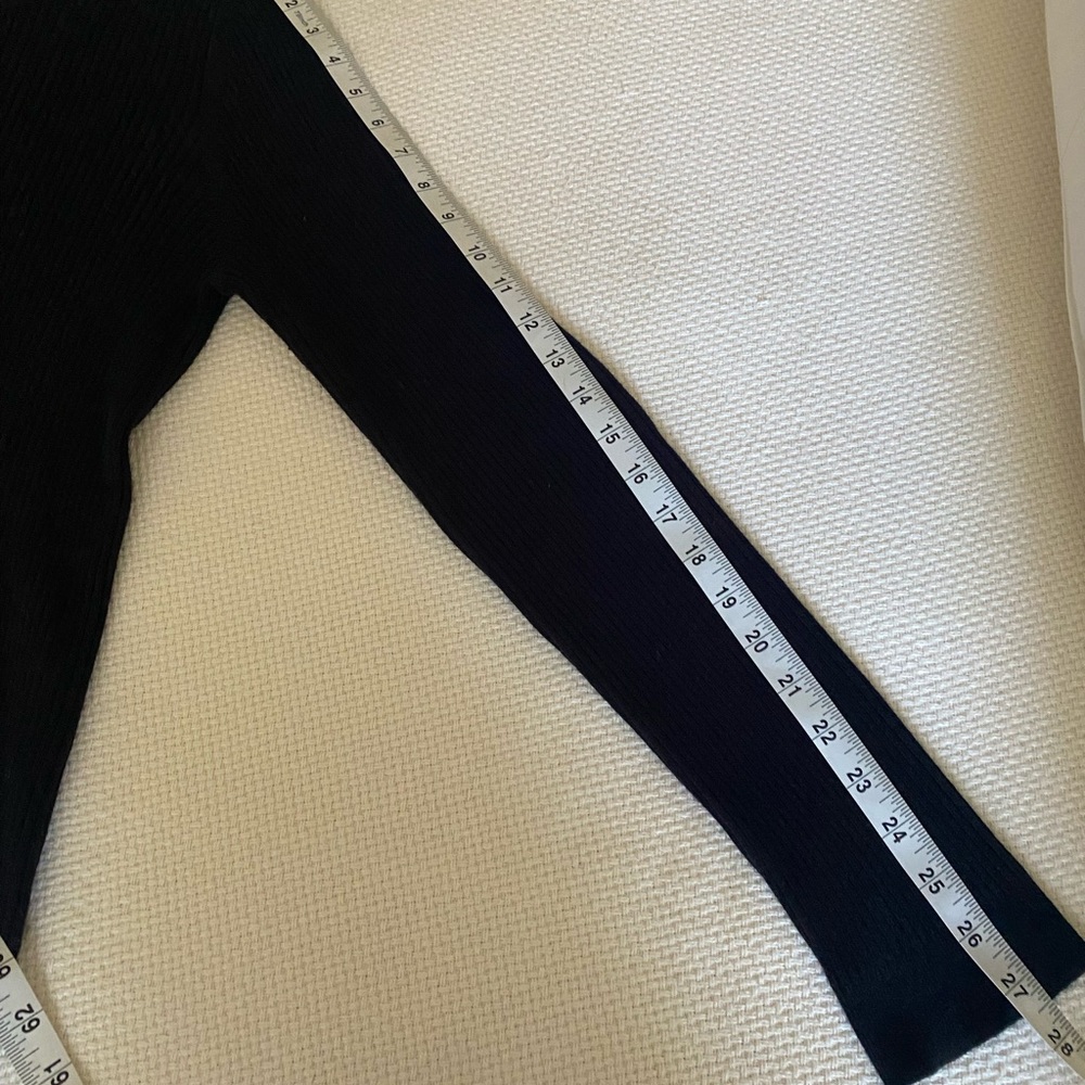 Tory Burch Black Ribbed Cashmere Blend Sweater Size XL - Picture 9 of 13